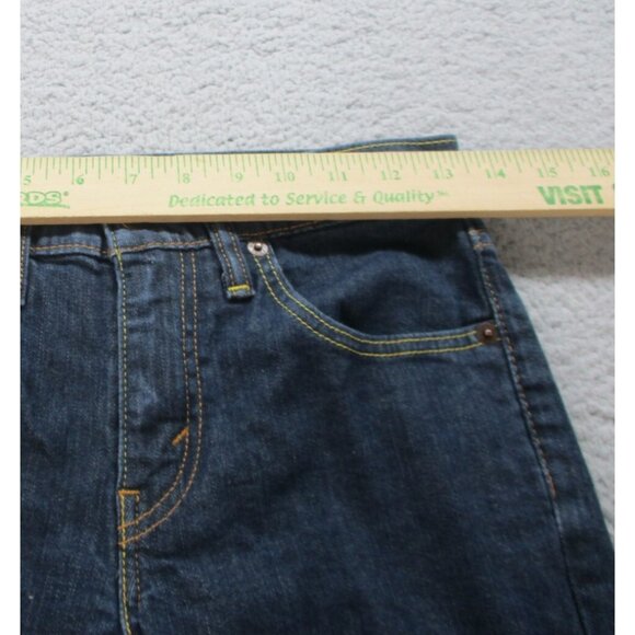 Levis 511 Jeans Slim Fit Dark Wash Stretch Denim Mens 29x30 Blue Cotton Blend - Picture 3 of 10
